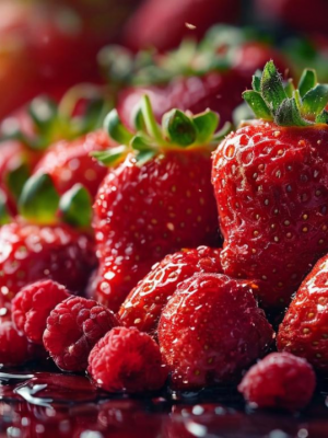 ai绘画的草莓摄影