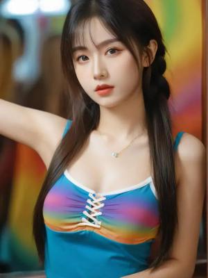 AI绘画: 饱满学姐，唇色饱满欲滴！