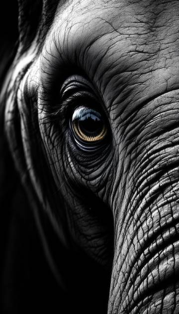 大象眼睛特写图片