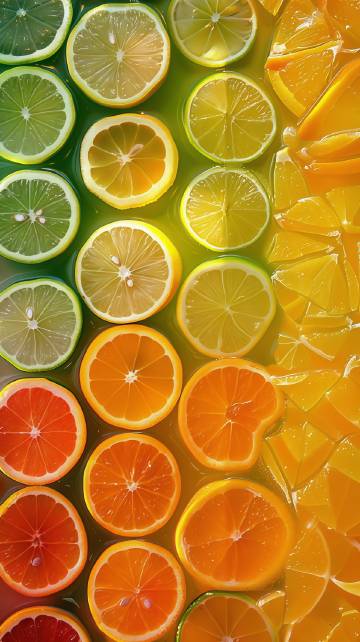 切半铺满屏的橙子图片