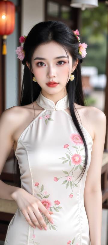 穿古典旗袍的美女