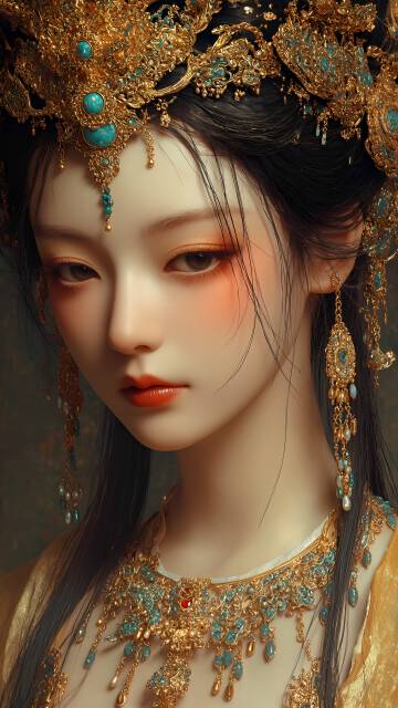 敦煌色彩唯美古风美女