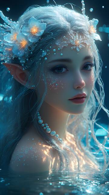 深海中的梦幻精灵人鱼公主