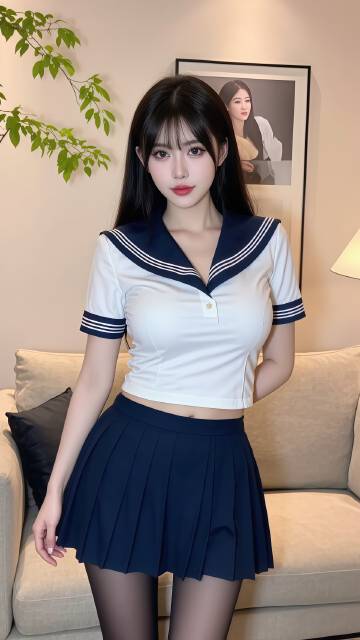 冷艳御姐黑丝制服美女图片