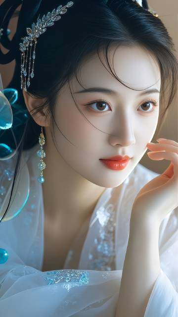 古典优雅发型精致的古风美女