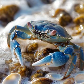 蓝色螃蟹高清图片
