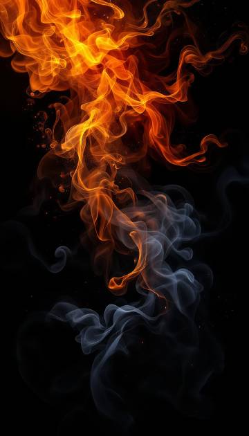 火焰与烟雾的背景图片