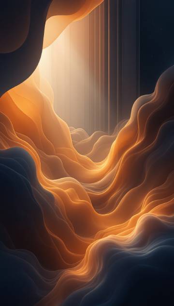 橙色灰色迷雾效果的背景图片