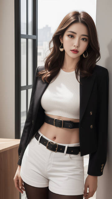 简约干练的好身材都市风格美女