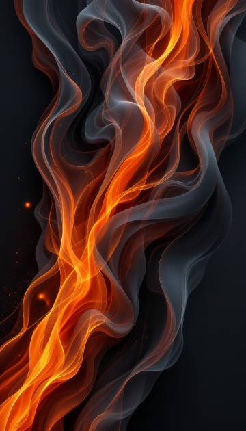 橙色烟雾效果的背景高清图片