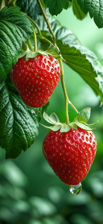 新鲜草莓特写高清图片