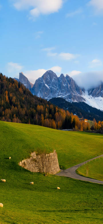 蓝天白云雪山唯美高清全屏壁纸