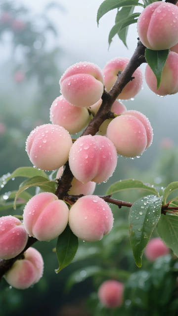 成熟的桃子图片