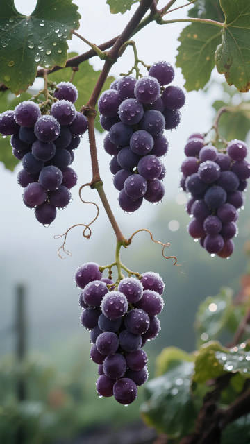 饱满的紫色葡萄图片