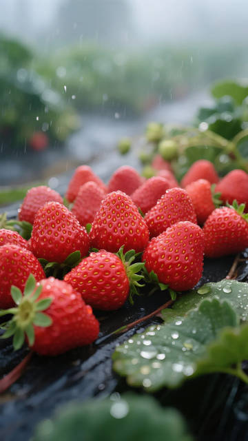 色泽鲜艳的大草莓