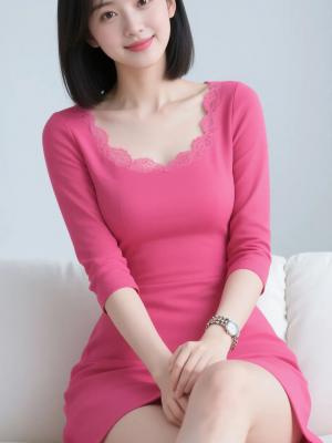 超甜的短发清纯美女图片