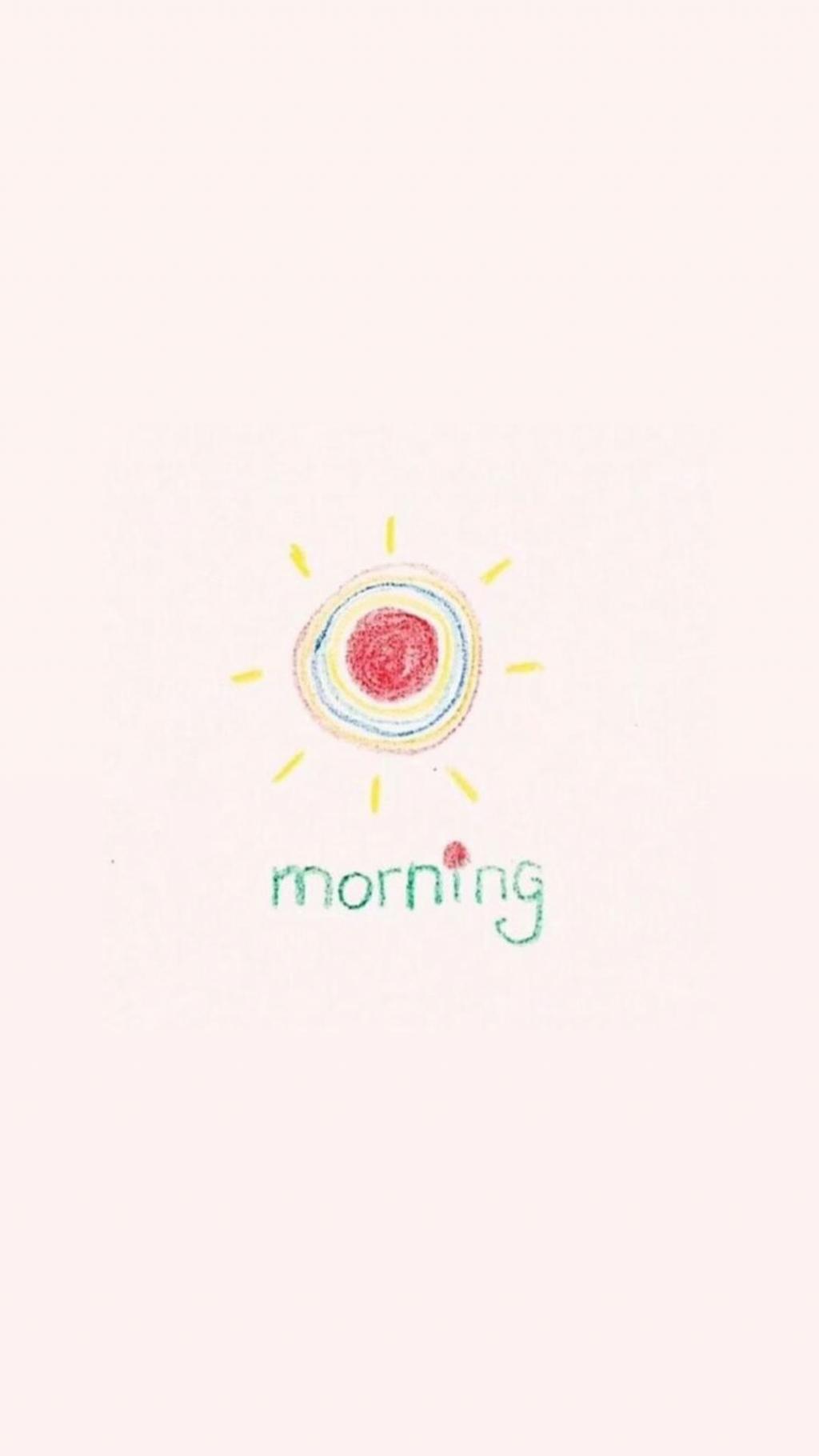 粉色的早安 代表着我爱你手机壁纸