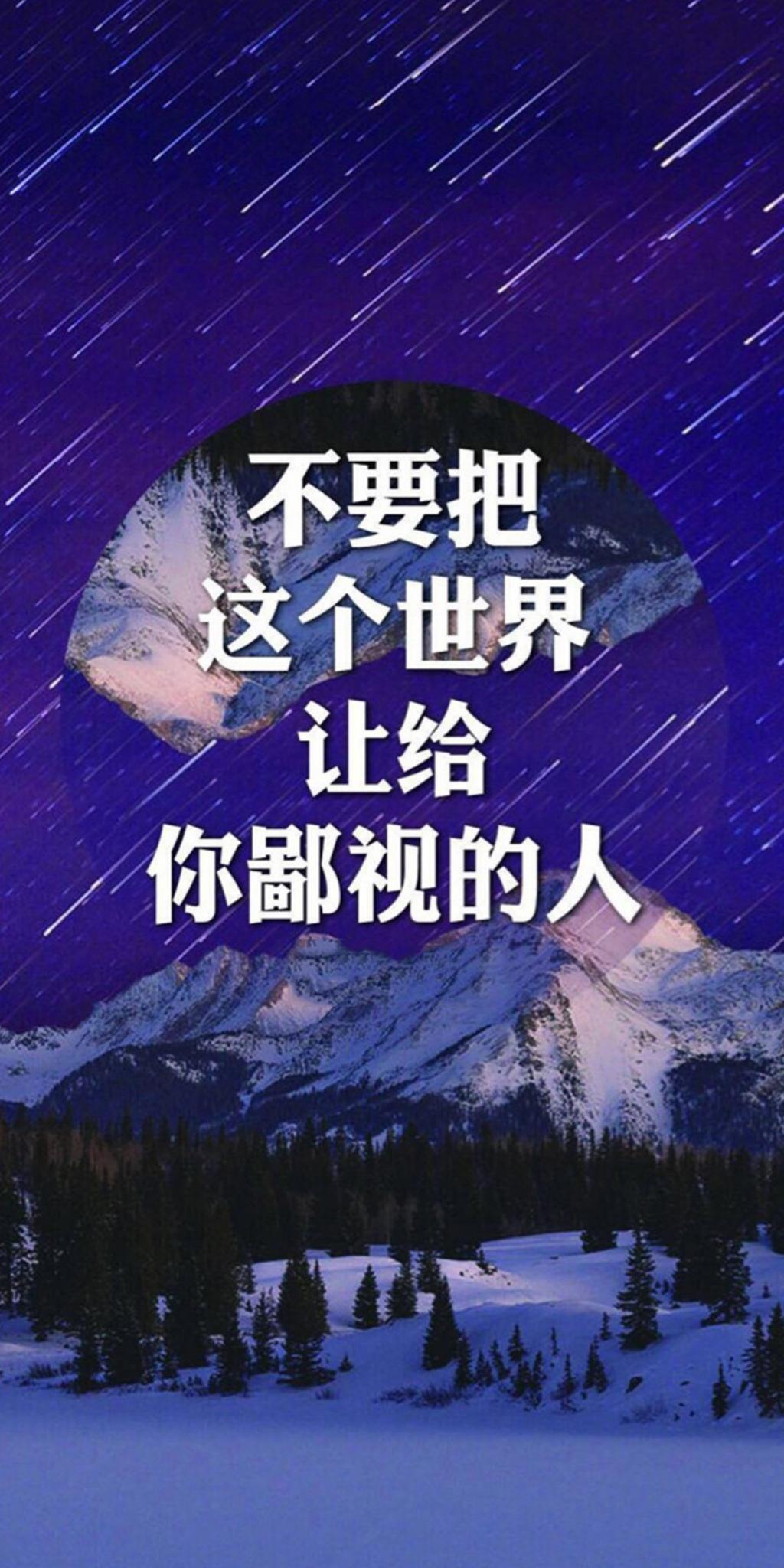 不要把这个世界让给鄙视你的人手机壁纸