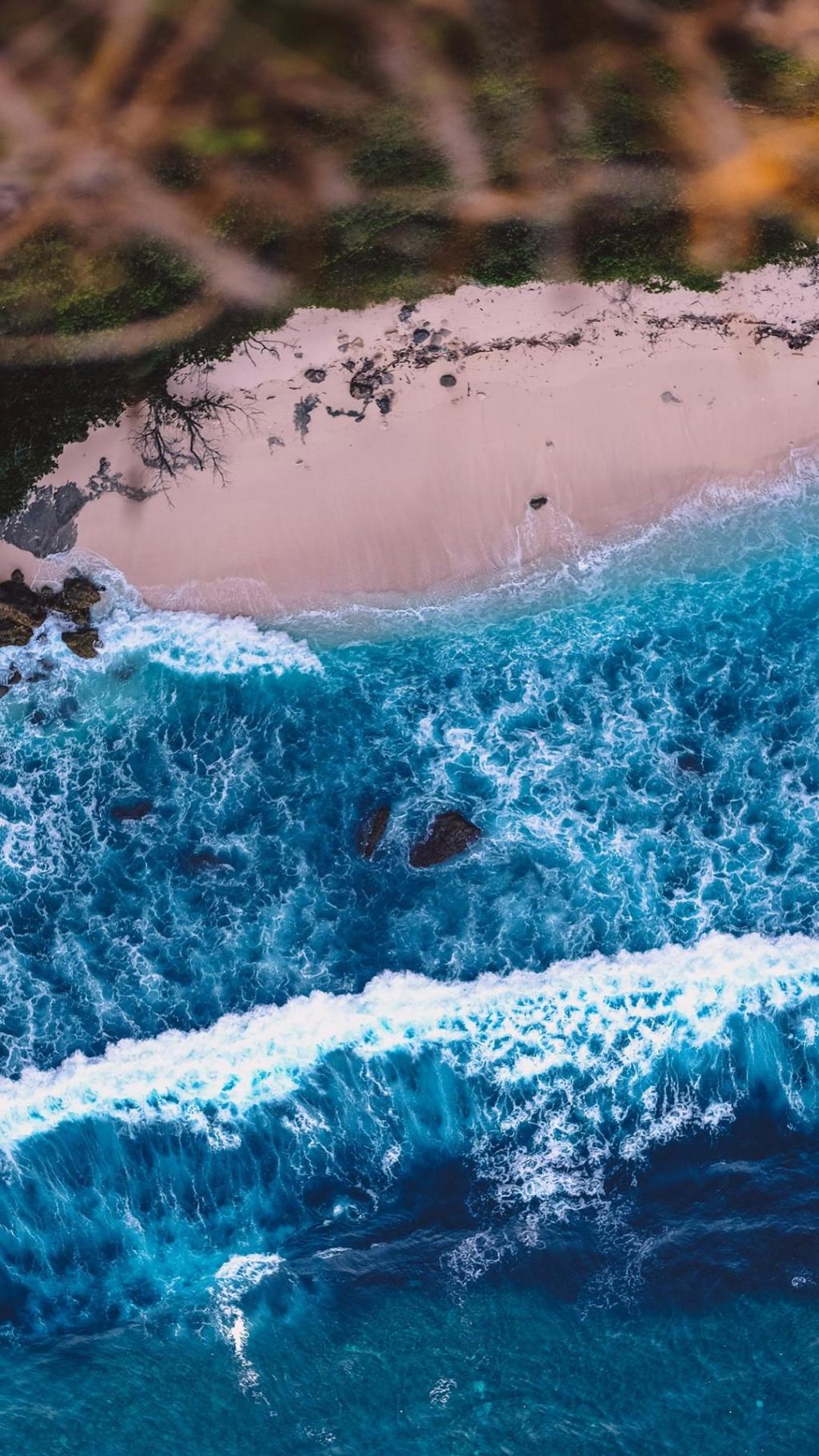 蔚蓝海岸风景俯瞰图手机壁纸