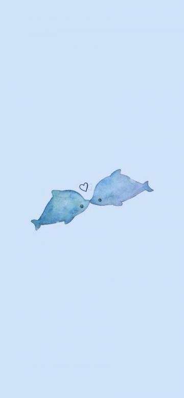 两条鱼的爱情手机壁纸