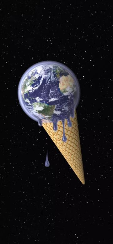 地球口味的冰淇淋手机壁纸