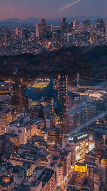 日本东京城市夜景高清摄影手机壁纸