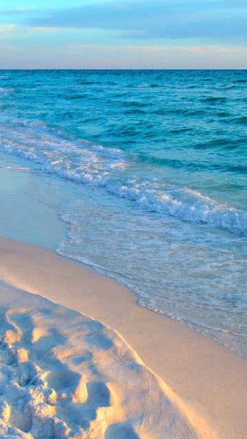 夏日清凉优美湛蓝海洋风光手机壁纸