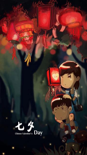 中国的情人节:七夕手机壁纸