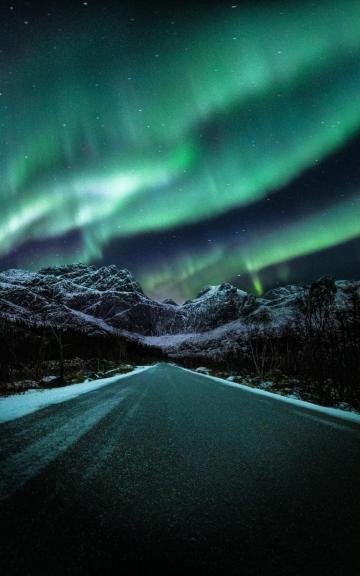 唯美自然北极光景观手机壁纸
