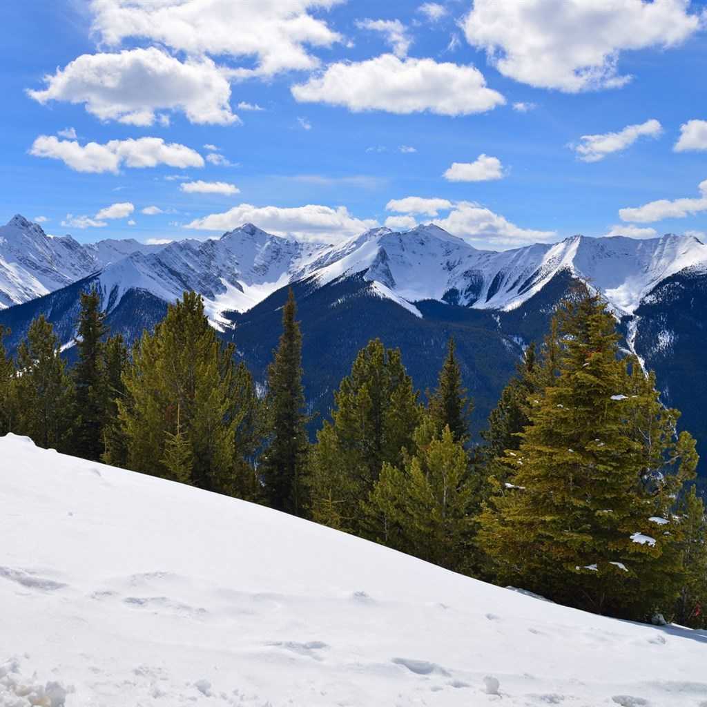 落基山脉雪景自然景观iPad平板壁纸