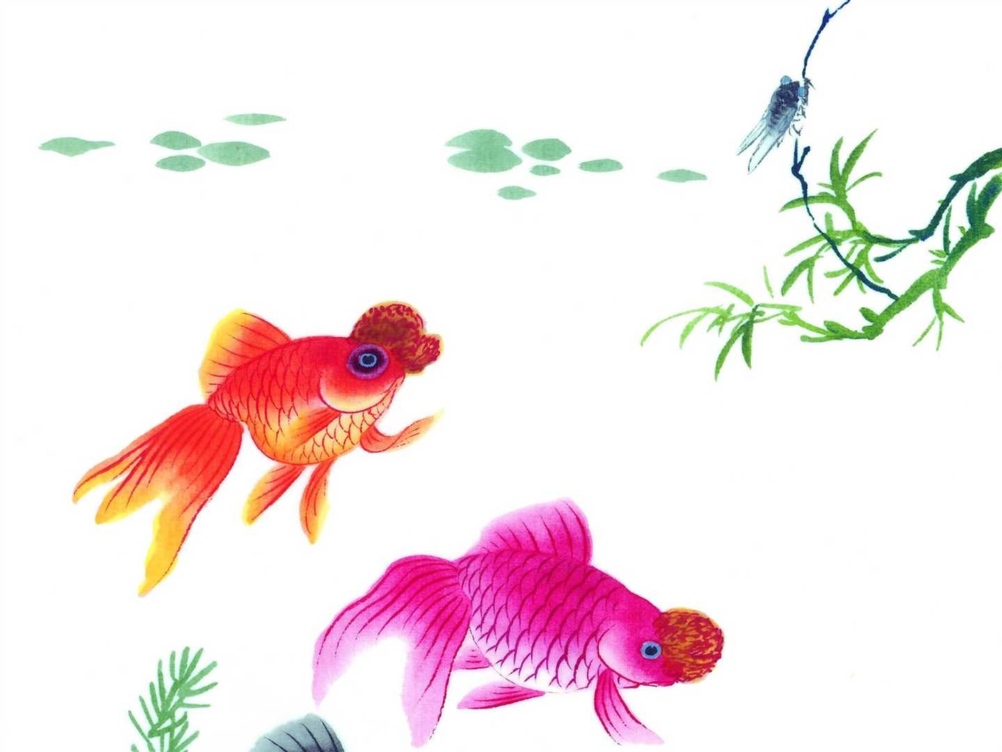 中国水墨画之年年有鱼