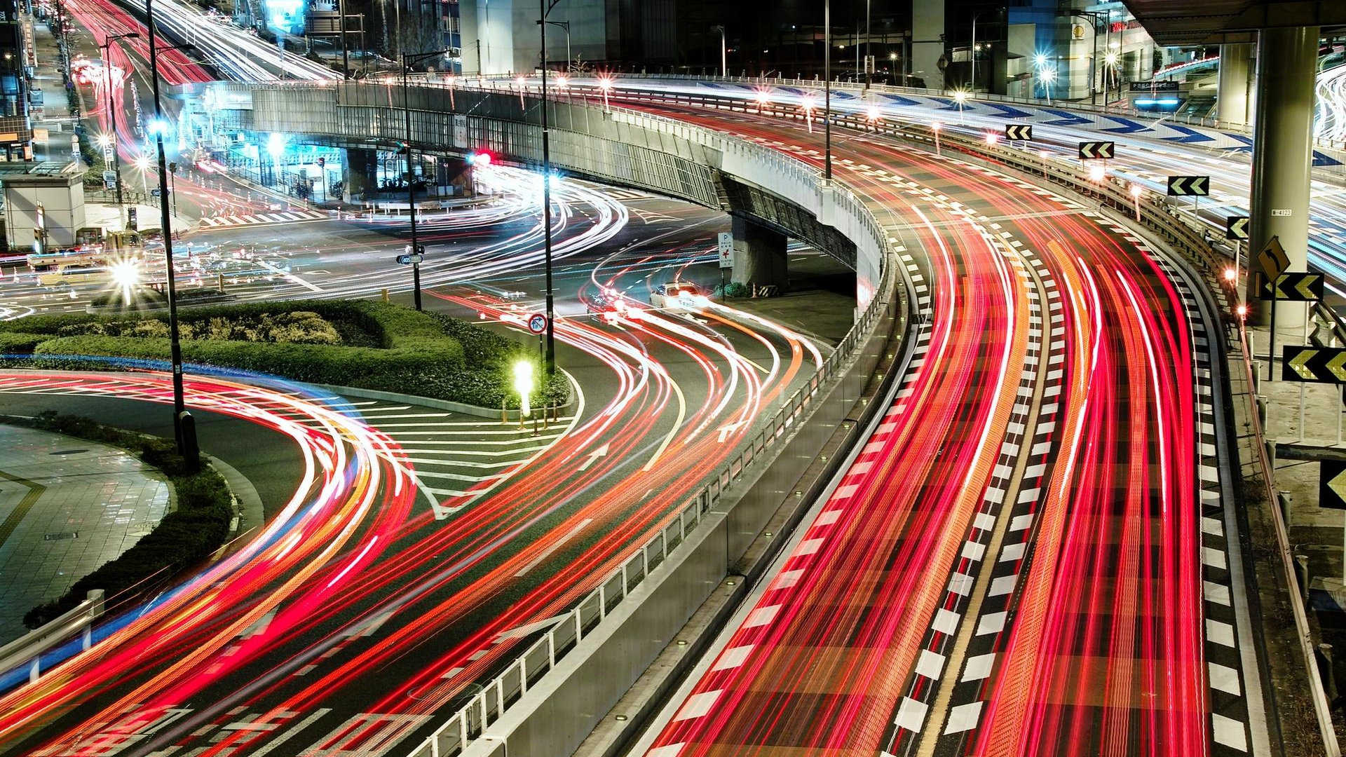 璀璨城市灯光夜景图片