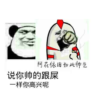 说你帅的跟屎一样你高兴了吧！