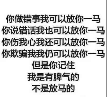 做错事我可以放你一马