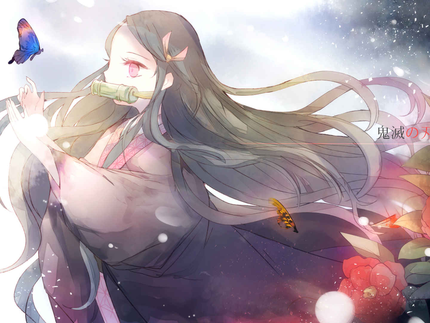 《鬼灭之刃》炫酷动漫人物插画图片手机壁纸