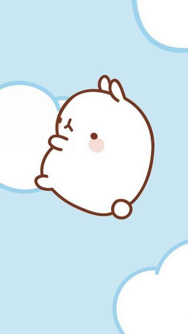精选可爱胖兔Molang卡通iPhone 5手机壁纸