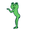 搞笑表情：绿青蛙扭屁股
