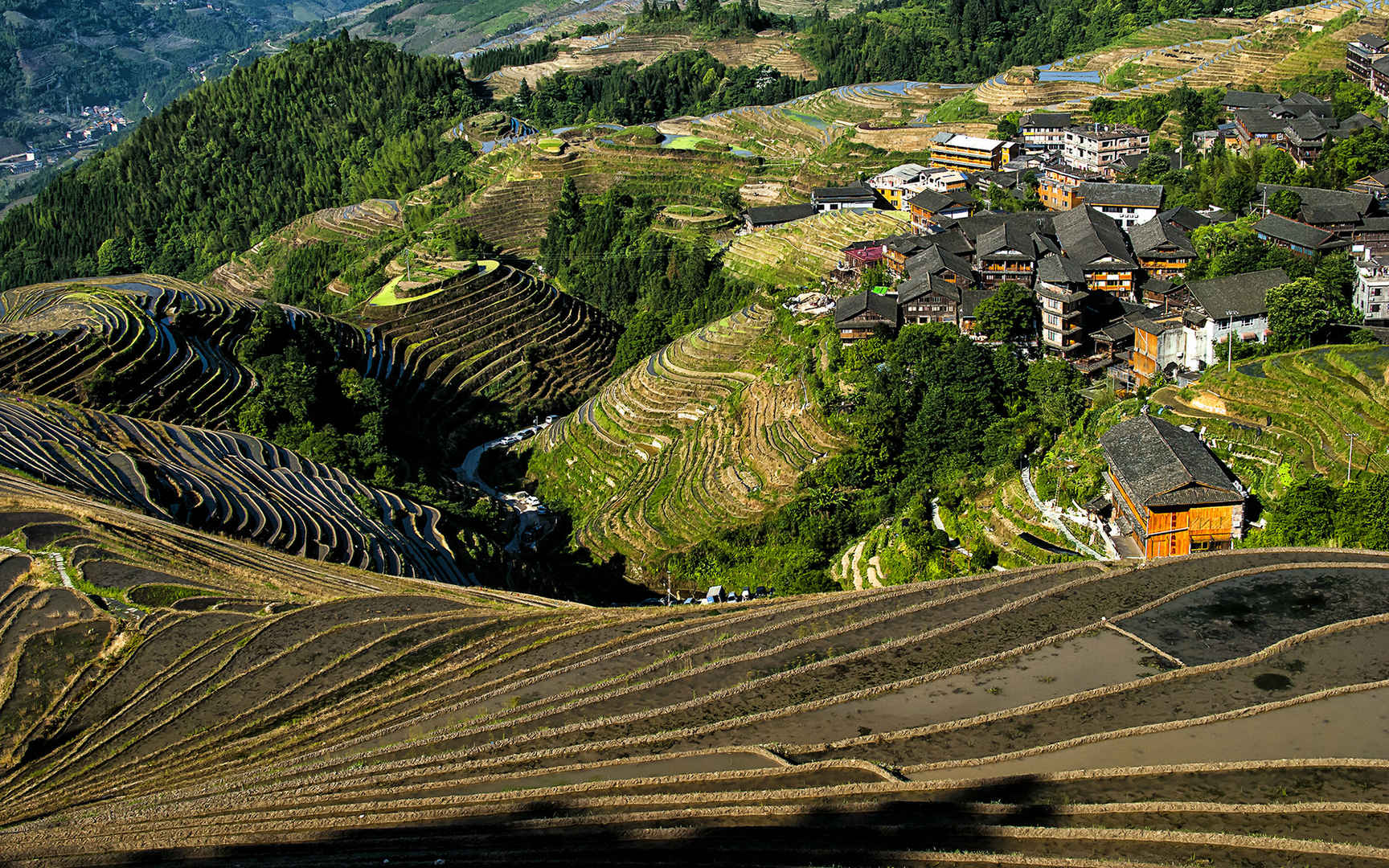 广西龙脊梯田风景图片