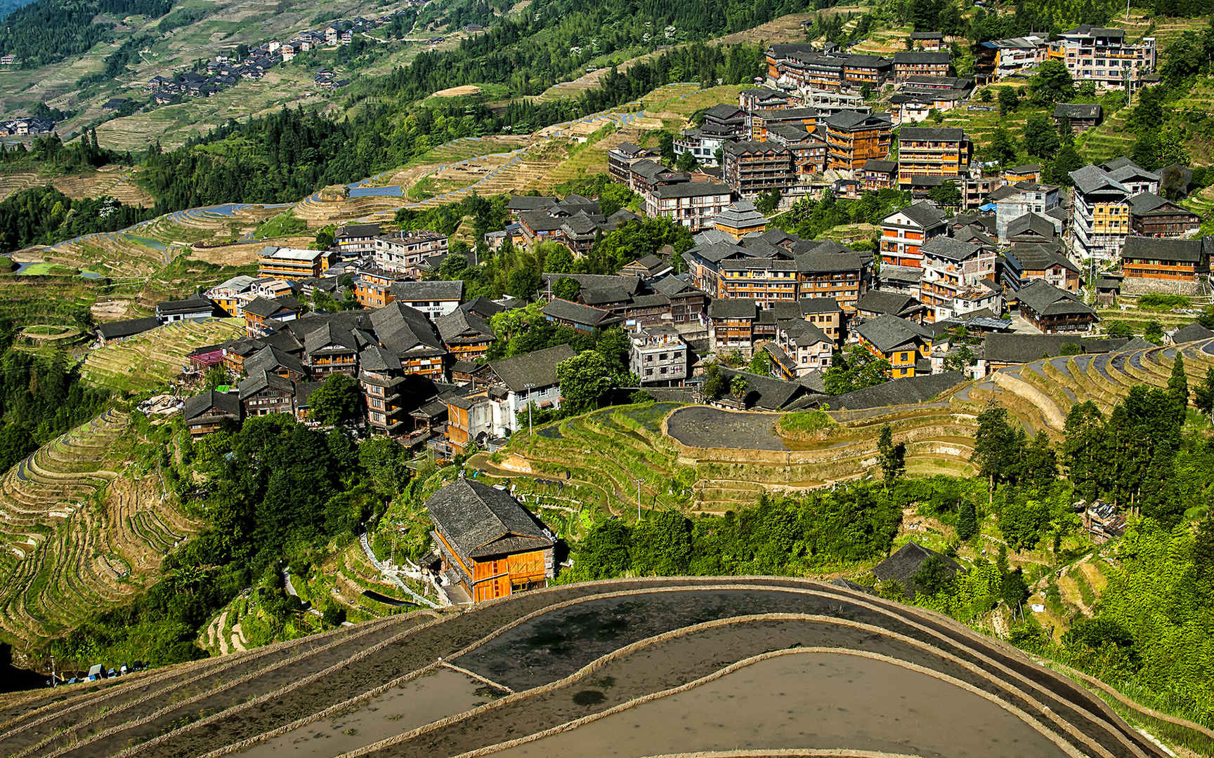 广西龙脊梯田风景图片