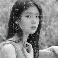 黑白伤感数学公式女生头像_不能表达的悲伤