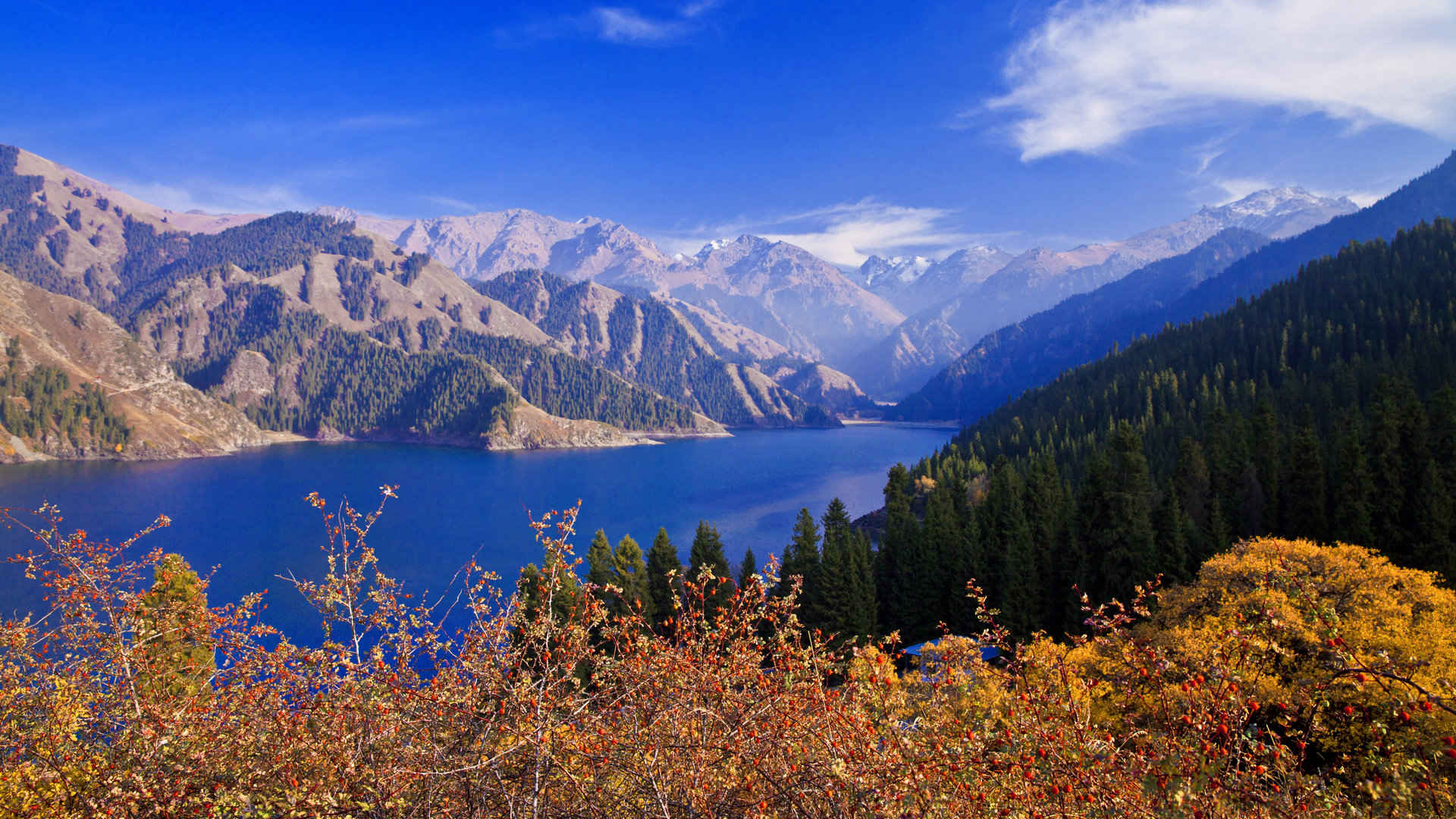 新疆天山天池图片风景壁纸