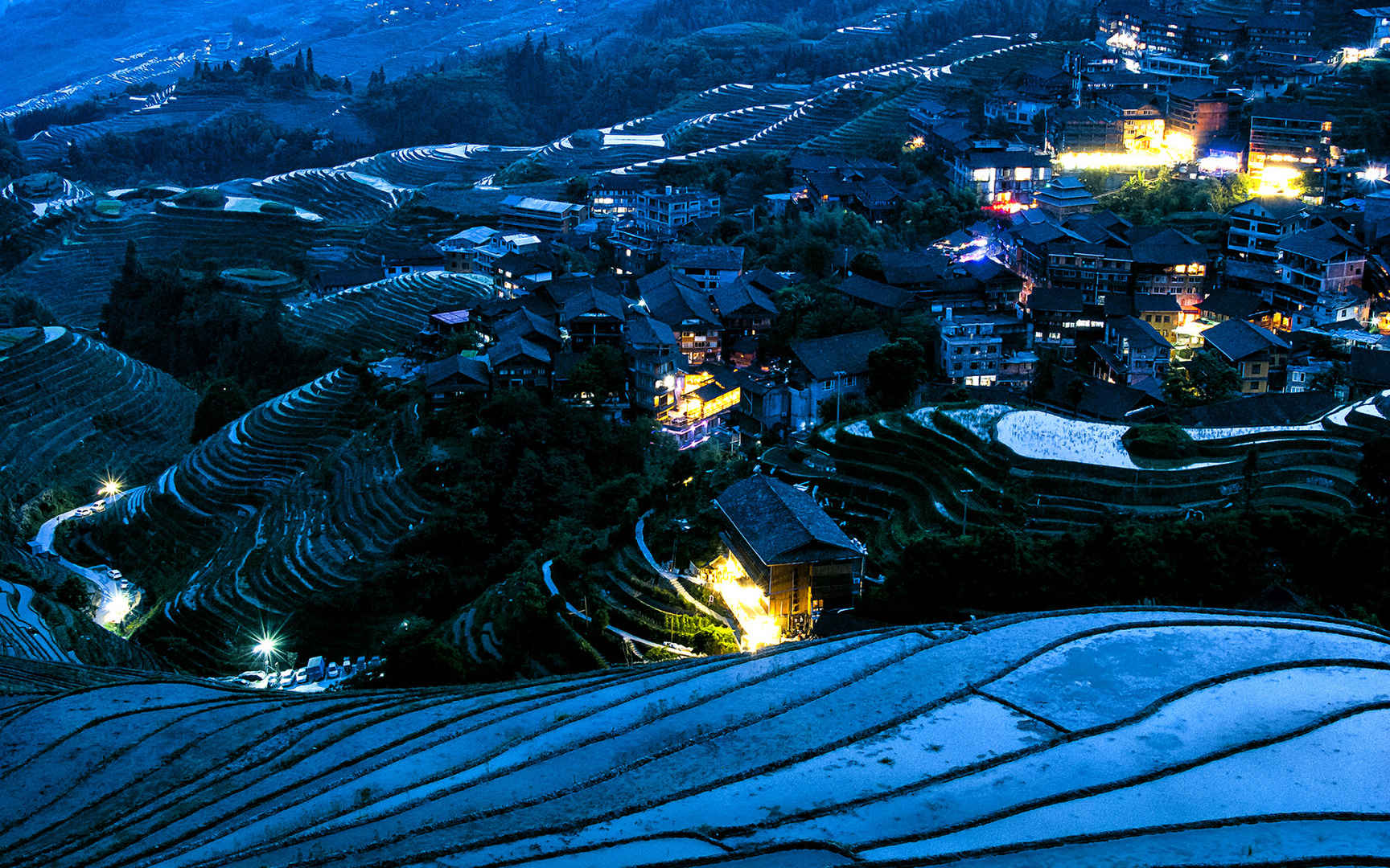 广西龙脊梯田风景图片