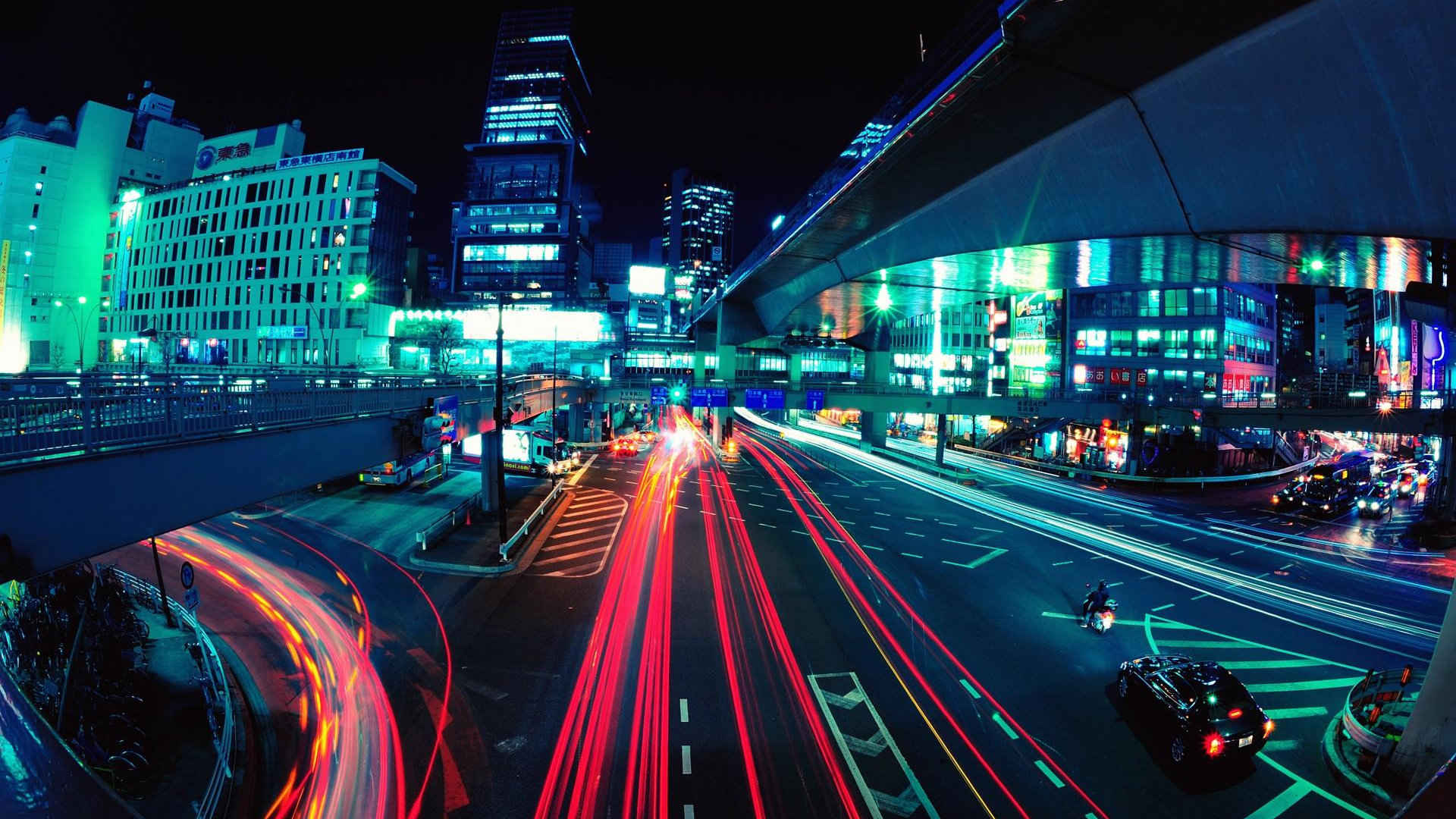 璀璨城市灯光夜景图片