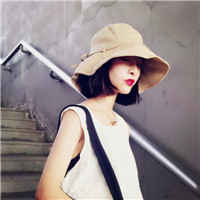 日系酷范儿渔夫帽女生头像_戴着帽子的酷女生