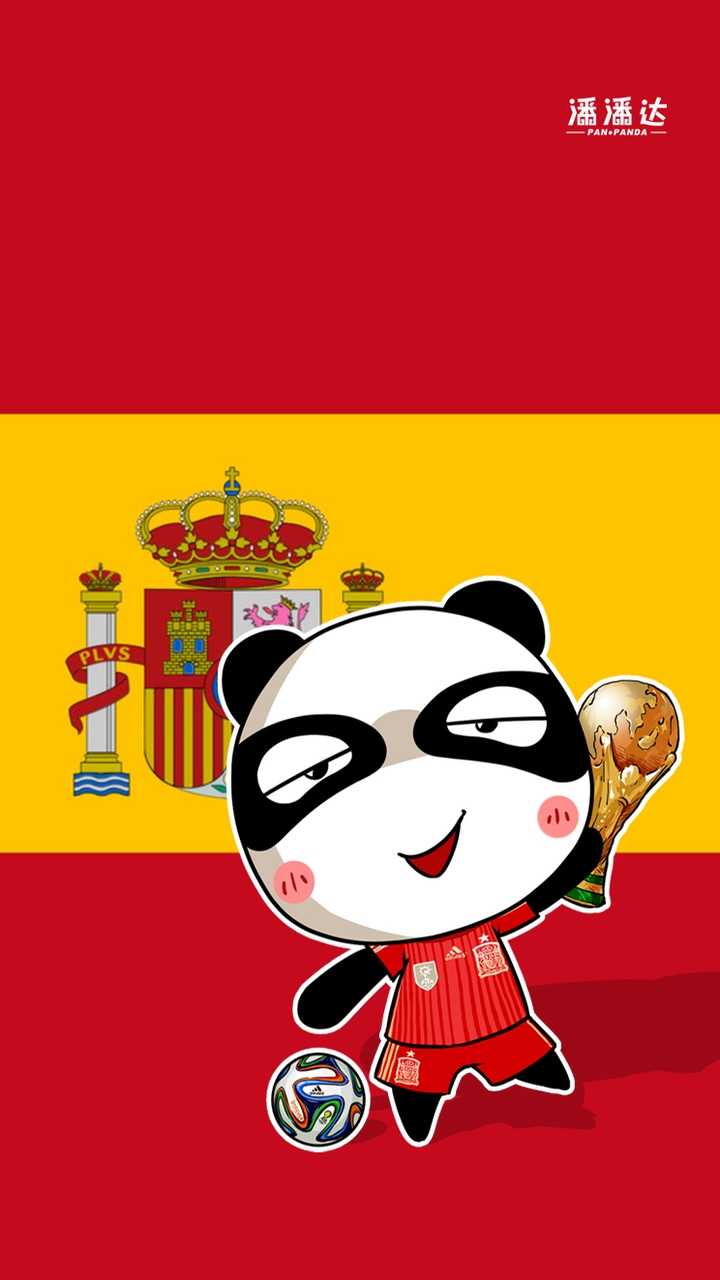 可爱卡通熊猫潘达达世界杯32强手机壁纸第四辑