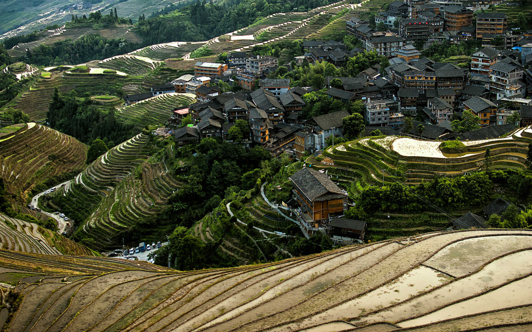 广西龙脊梯田风景图片