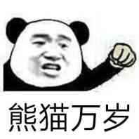 搞笑表情：熊猫万岁！