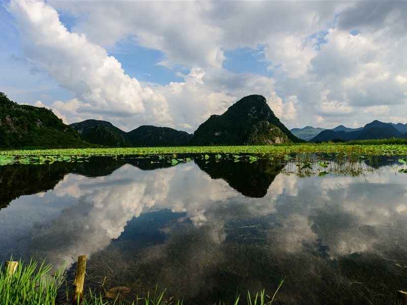 云南普者黑自然风景平板桌面壁纸