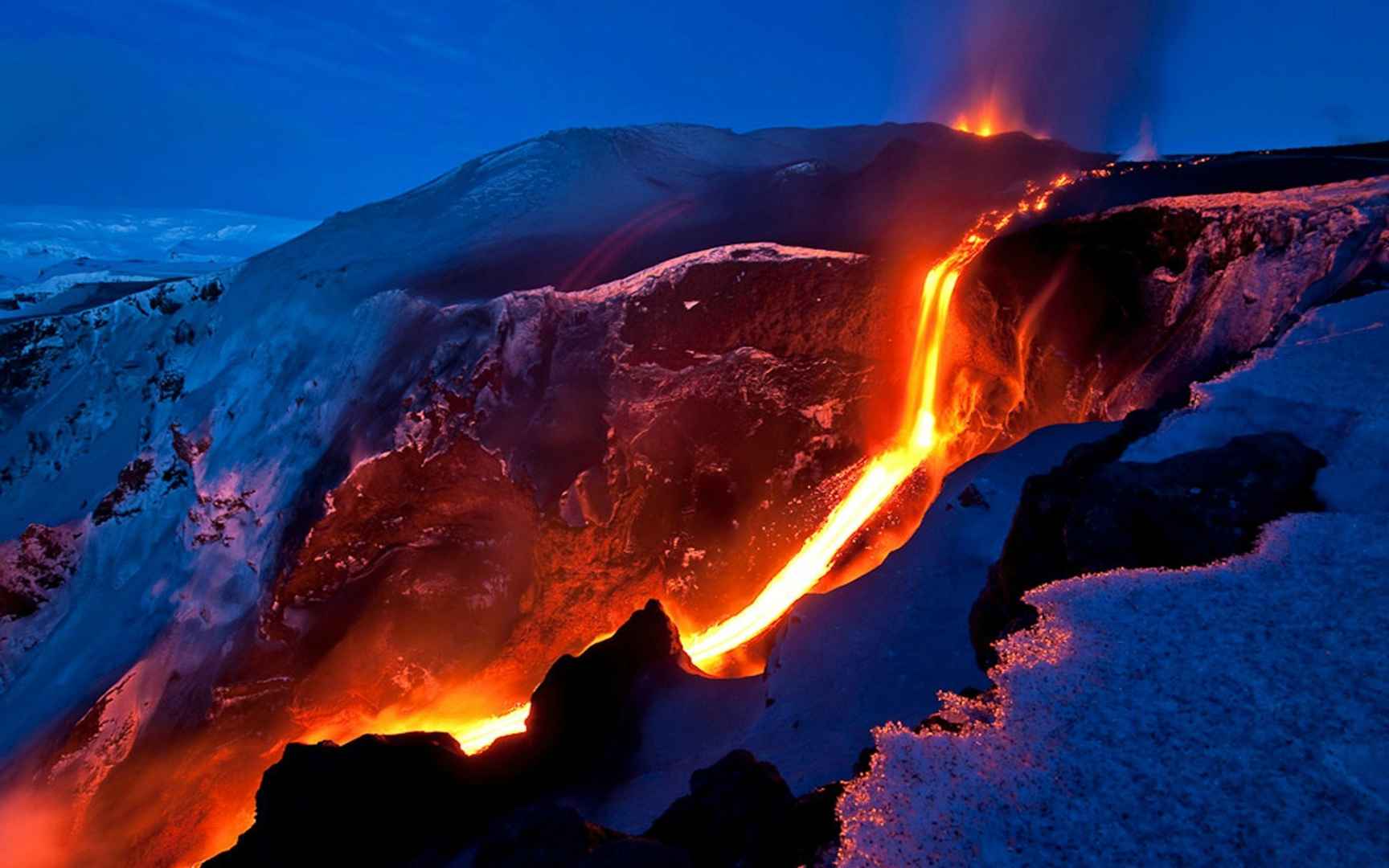 火山喷发图片