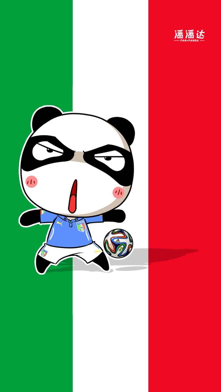 可爱卡通熊猫潘达达世界杯32强手机壁纸第四辑